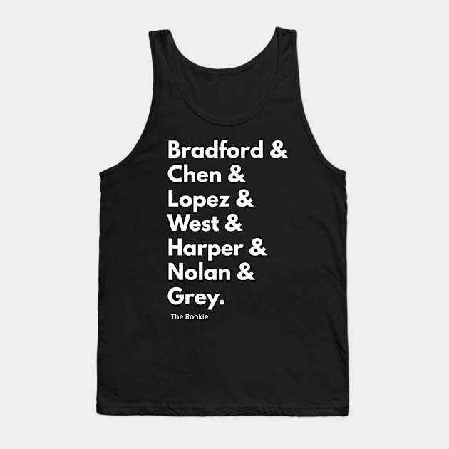 The Rookie Squad Goals (White Text) T-Shirt Tank Top by Shop Talk - The Rookie Podcast